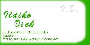 ildiko dick business card
